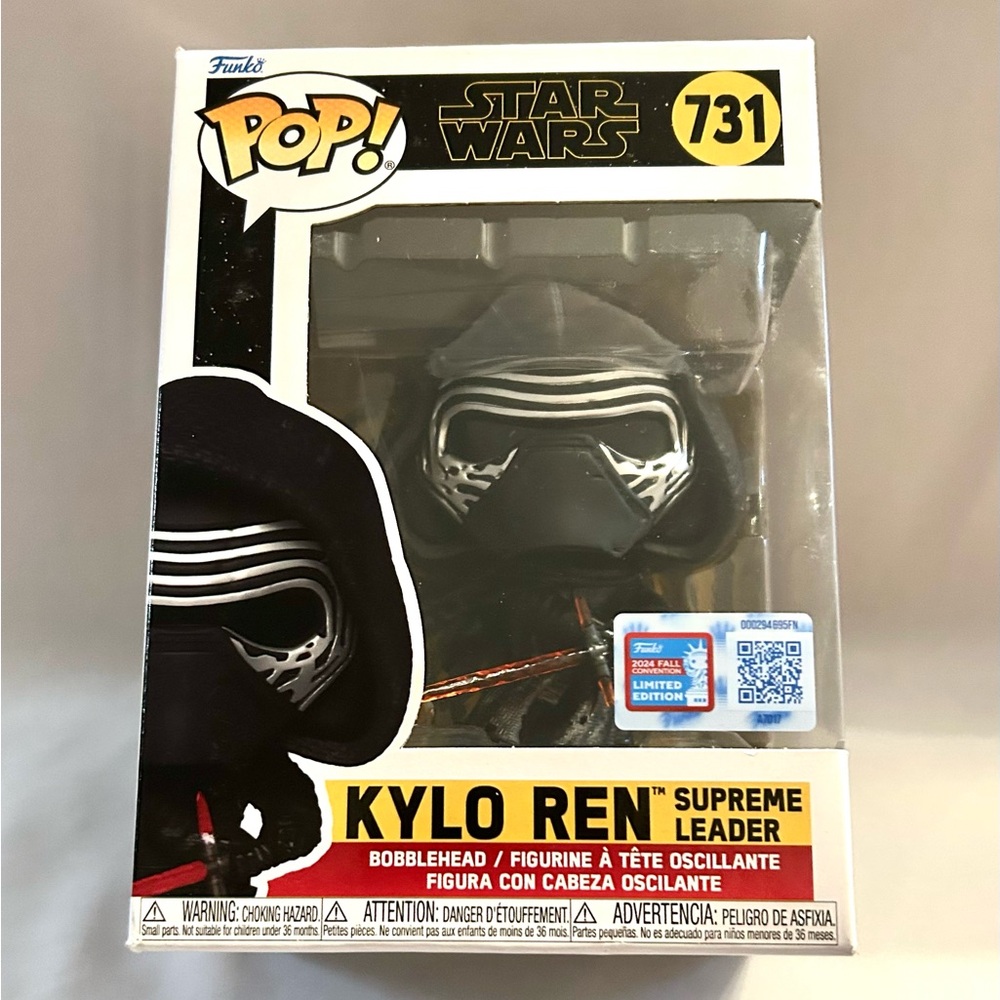 NIB; Funko Pop #731 2024 Fall Convention Ltd Ed , Kyo Ren Supreme Leader Bobble